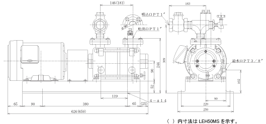 LEH30MS，50MS 寸法図